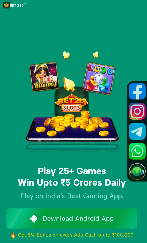 BET 213 SLOTS APP DOWNLOAD SING-UP BONUS FREE ₹500 2 image 21