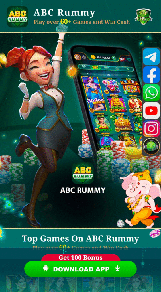 ABC RUMMY APP DOWNLOAD FREE BONUS ₹100 APP LINK 2 image 2